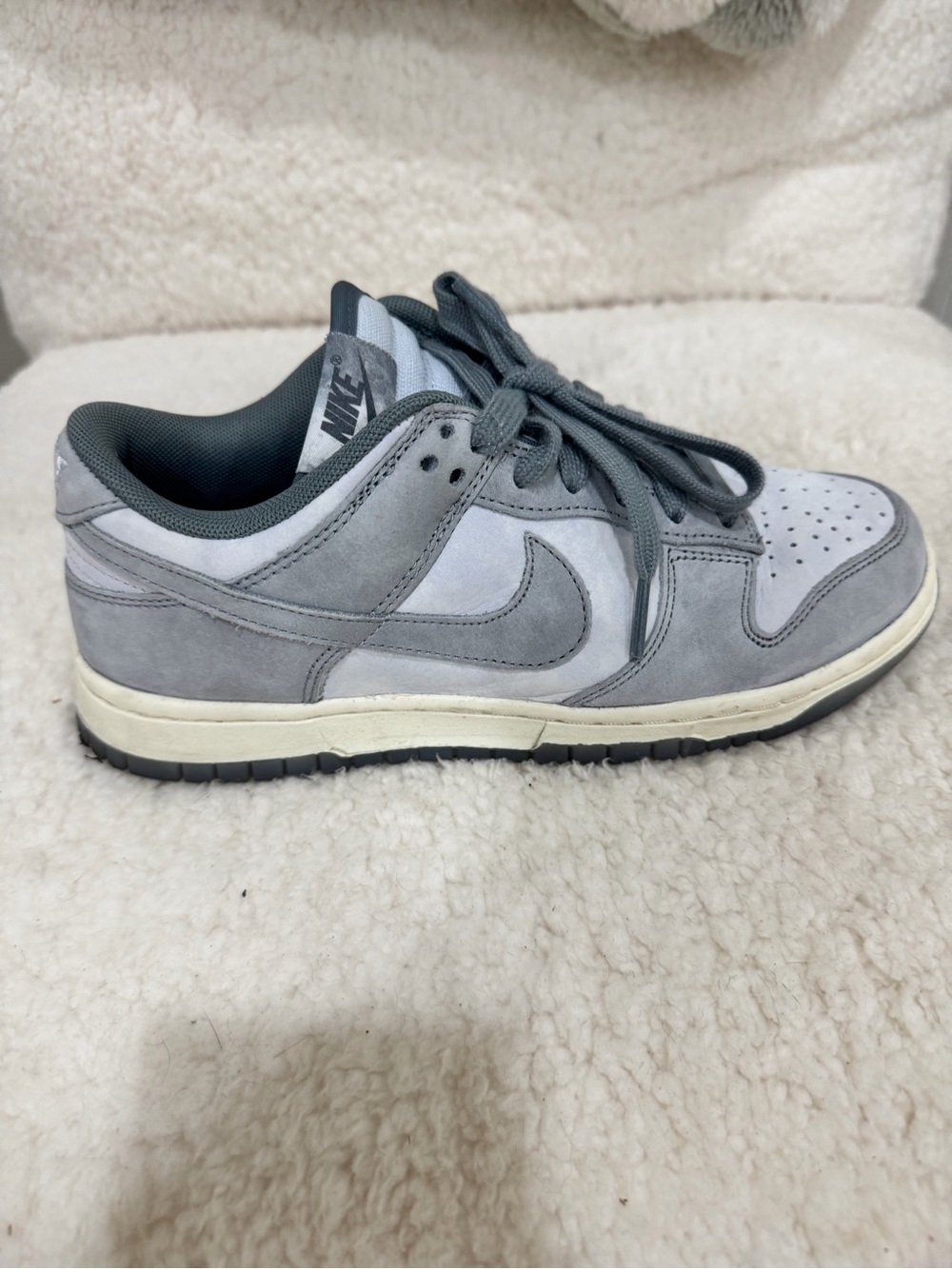 Nike Gray and White Low-Top Athletic Sneakers